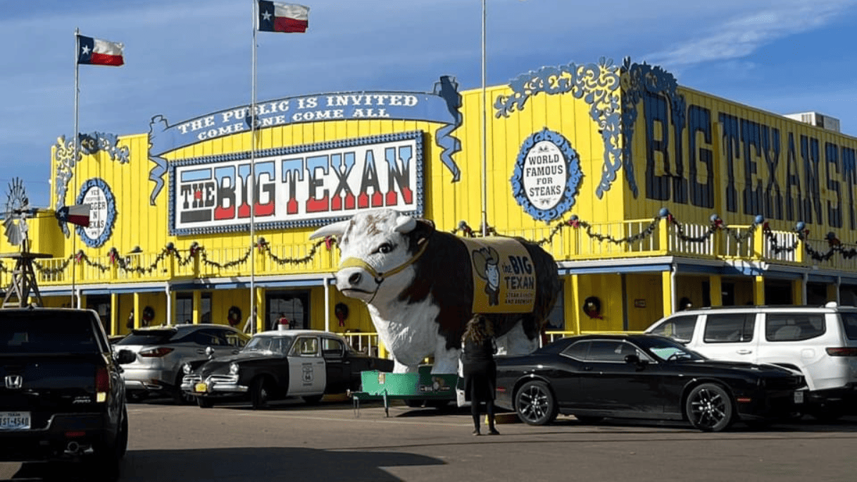 a photo of the outside of The Big Texan
