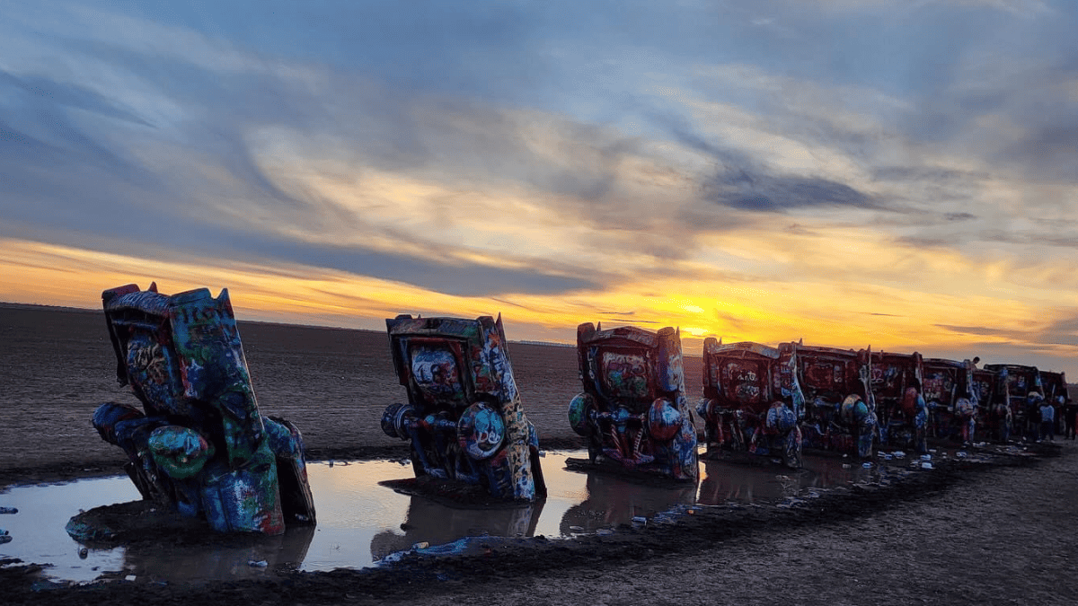 picture of the cadillacs at The Cadillac ranch Texas
