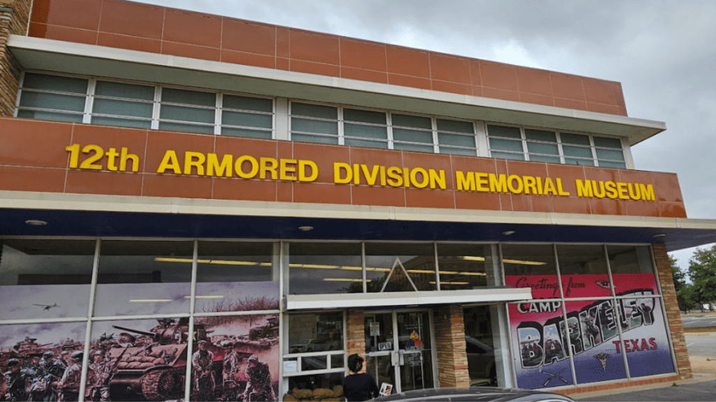 picture of the front of the 12th Armored Division Memorial Museum