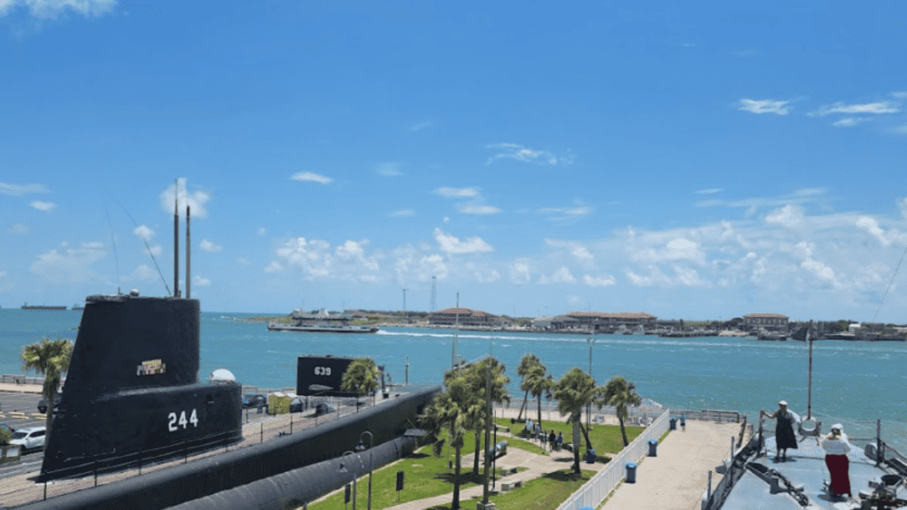 outside view of the galveston naval museum